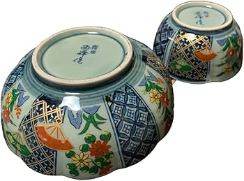 Amazon.co.jp: 有田焼 親子鉢揃 小鉢揃 錦扇花 中鉢 小鉢 10点 古陶窯