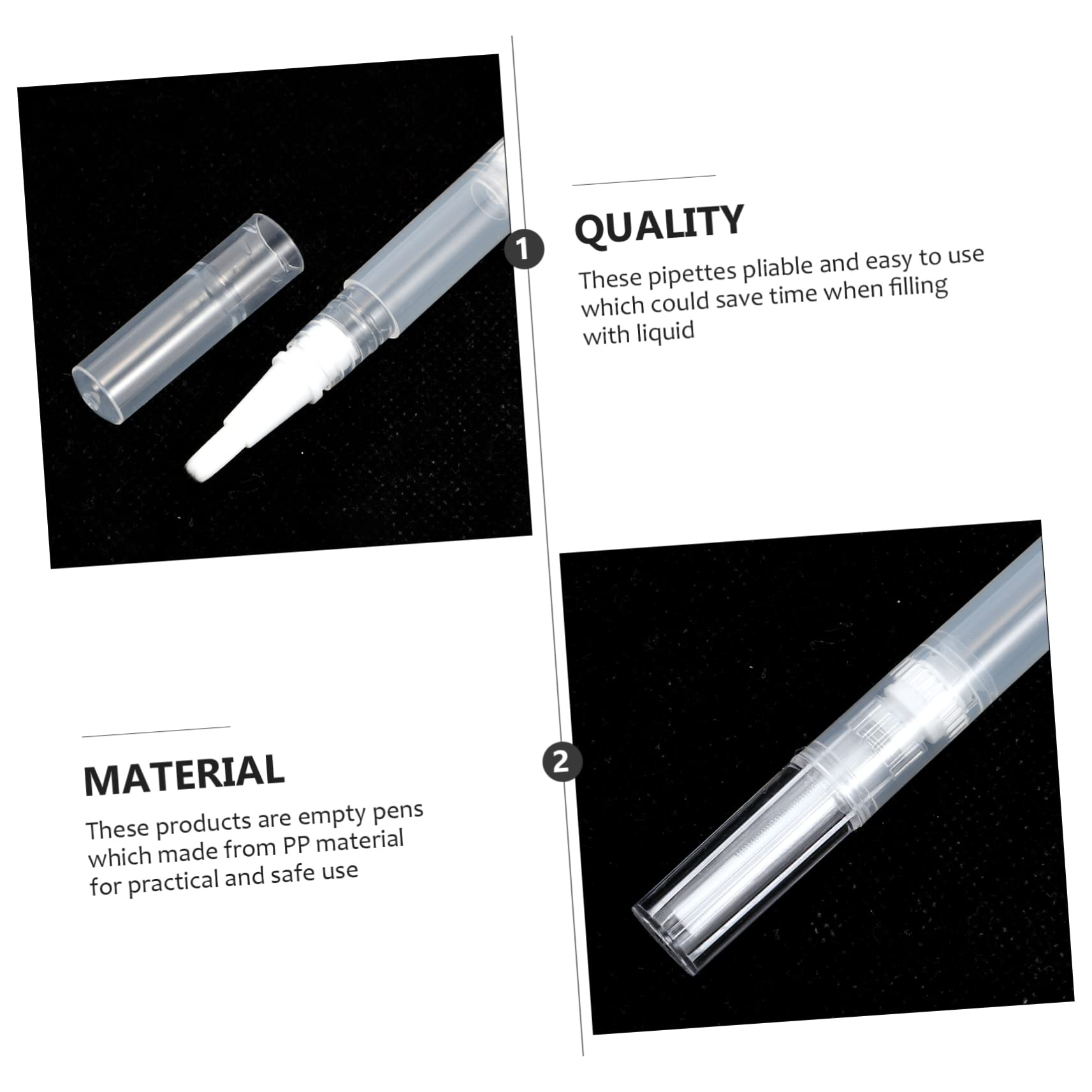 Baluue 30stücke Transparente Nagelölstifte Nachfüllbare Kosmetikbehälter Für Nagelpflege Und Make-up Für Nail Art Cuticle Oil Und Ätherische Öle