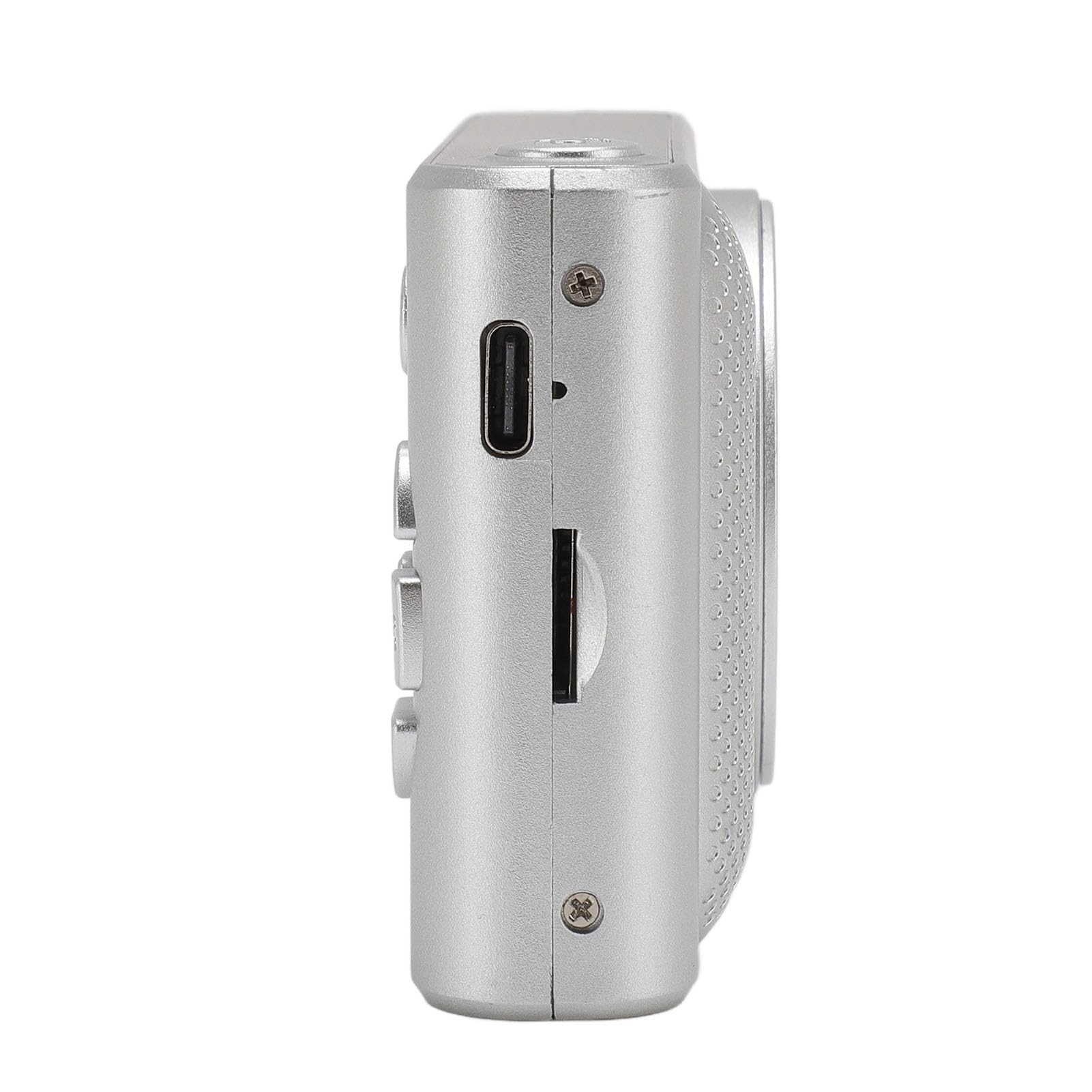 Fotocamera Digitale, Fotocamera Compatta Stabilizzazione Elettronica 'immagine Schermo TFT da 2,4 Pollici Messa a Fuoco Automatica HD da 48 MP per Vlog (Color argento)