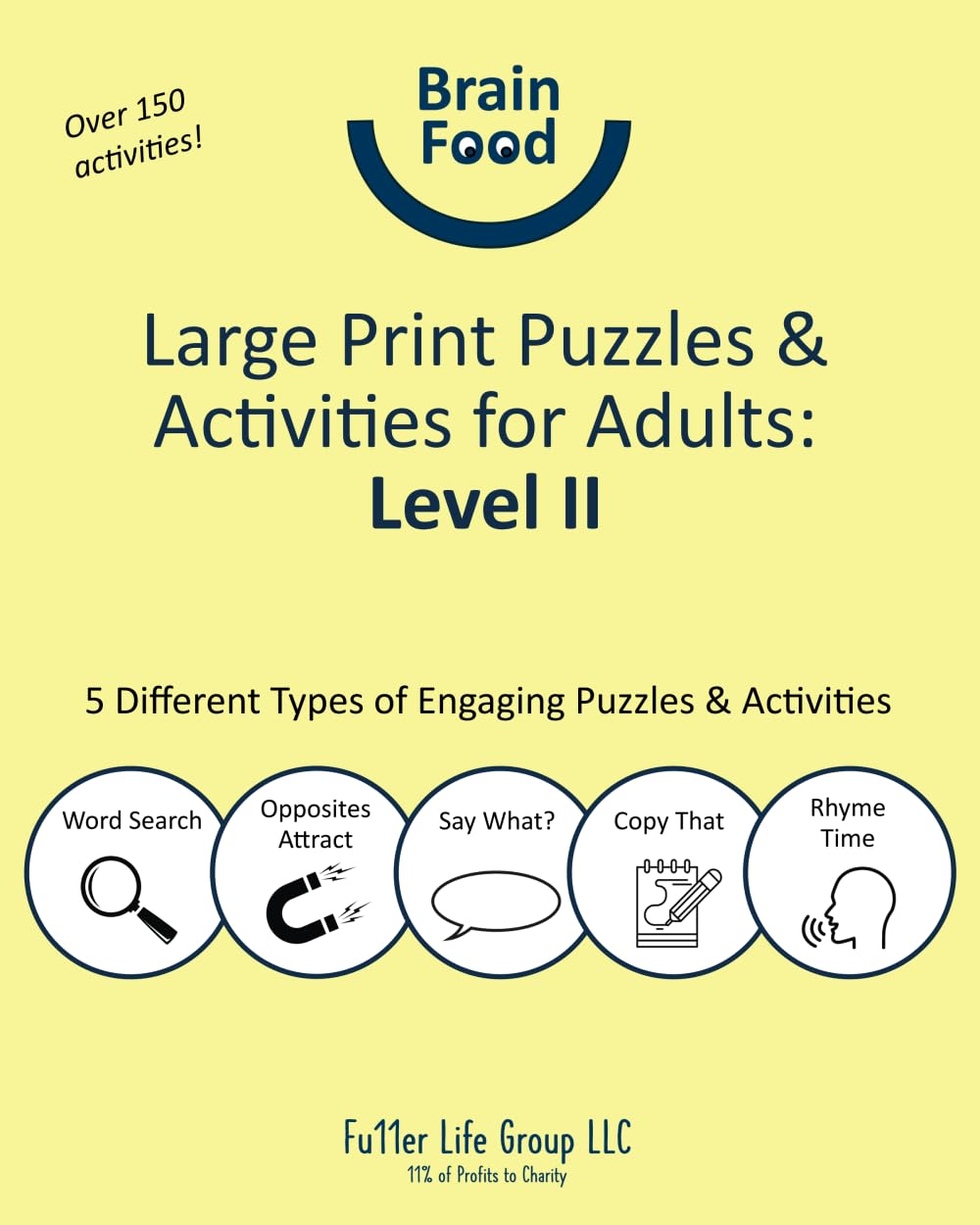 Brain Food Large Print Puzzles & Activities for Adults Level II (Brain Food Activity Books)