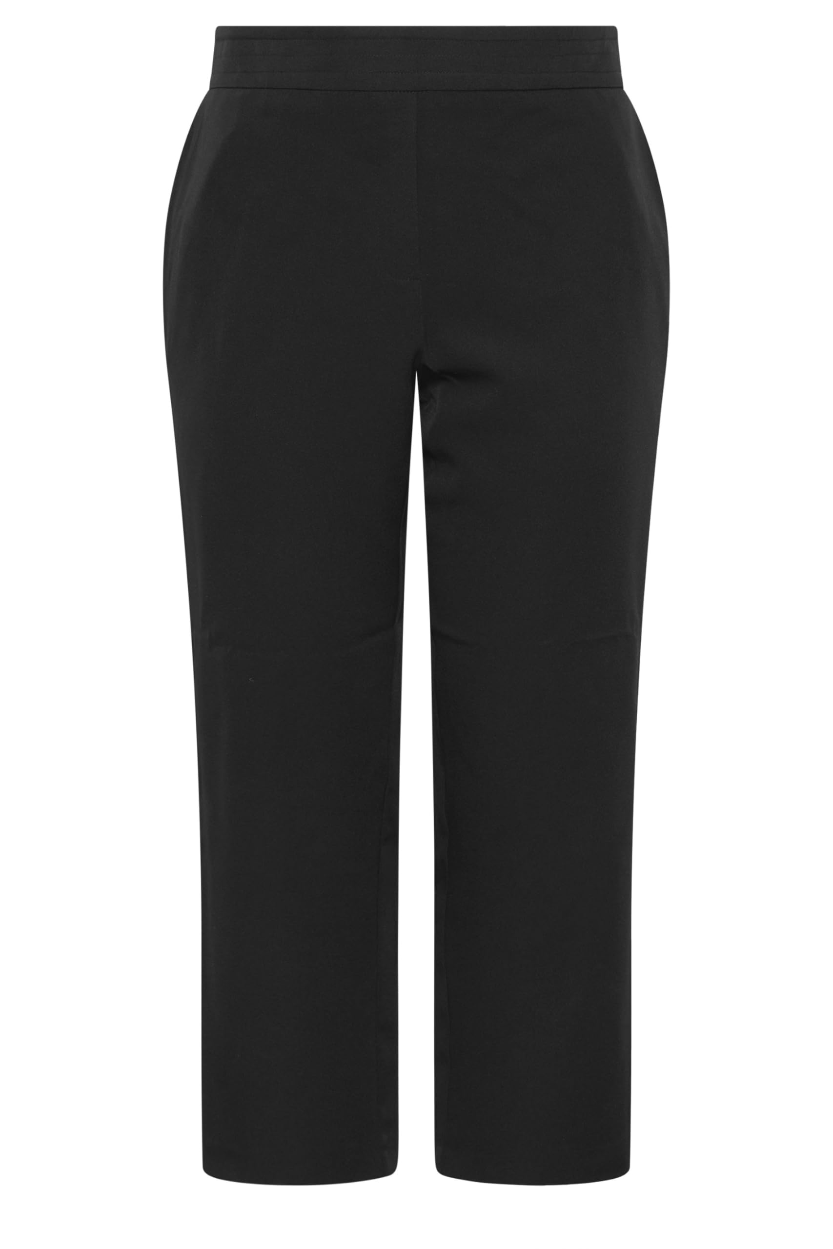 Evans Women's Black Plus Wide Leg Formal Trousers Regular > 26-28 Regular Size 26-28