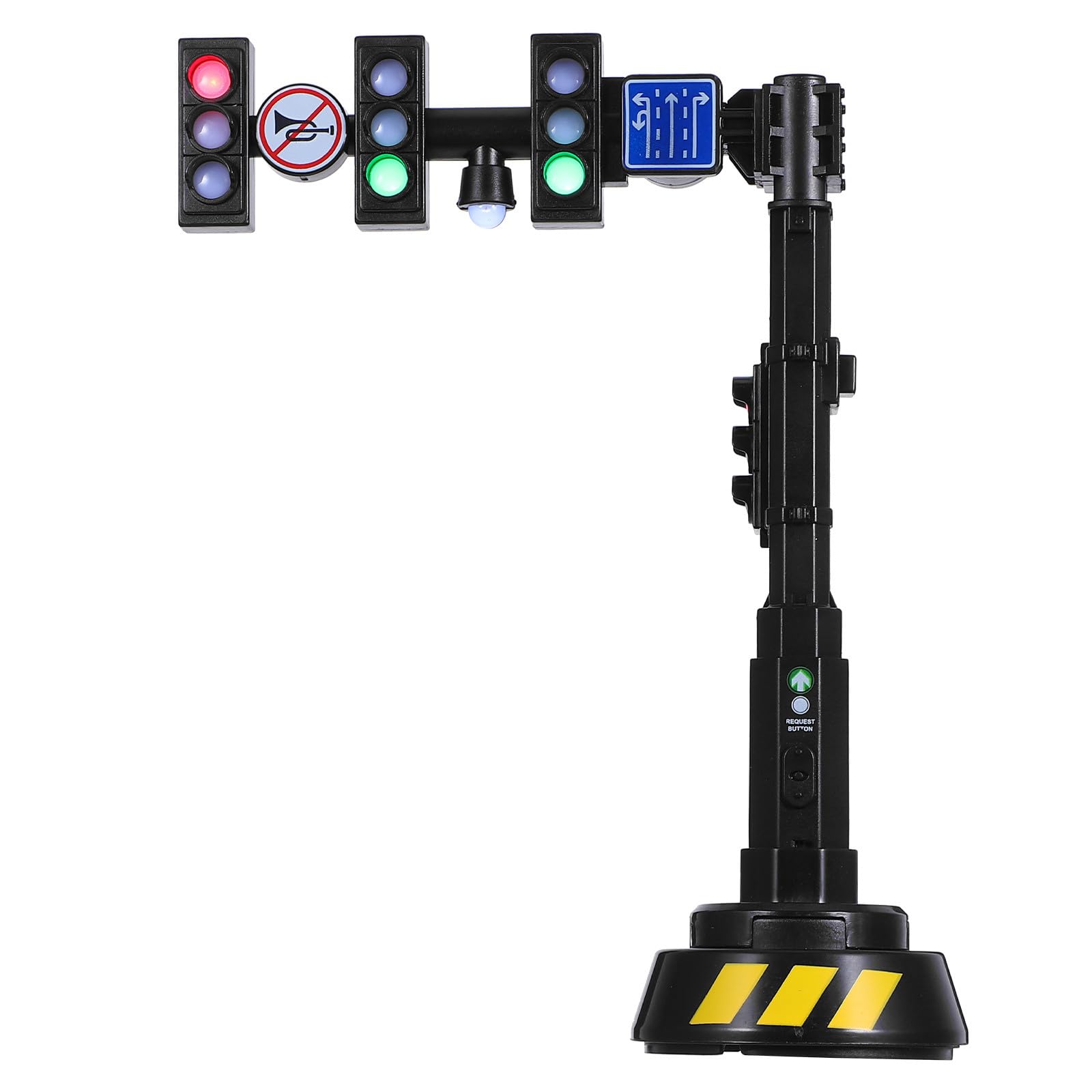 SEWACC Simulation Traffic Light Toy with Sounds, Realistic Mini Traffic Signal Model for Kids Early Learning, Role Play, Room Decor
