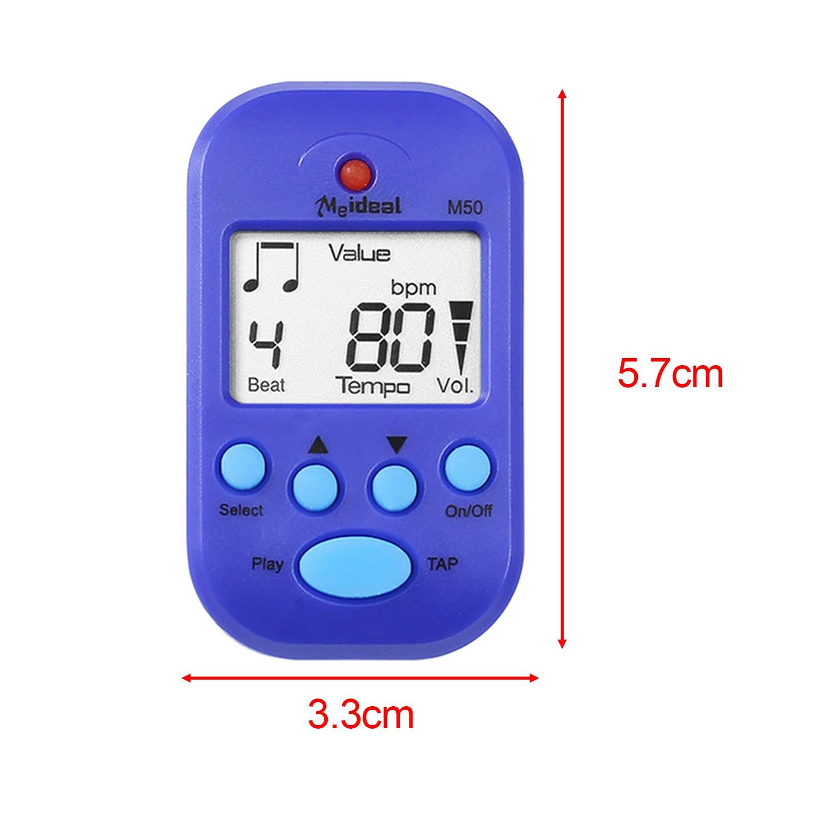 Métronome Numérique Compact Avec Générateur De Tonalité - 30-280 BPM - Pour Guitare, Piano, Chant Et Sport