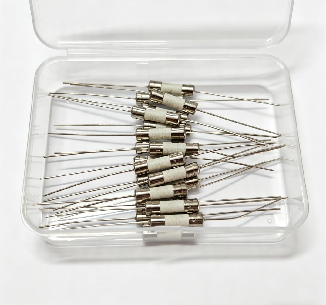 T3.15A, 3.15A 250V Fuse, Slow-Blow Fuses - 5x20mm Lead Ceramic Body with Pin (20 pcs)