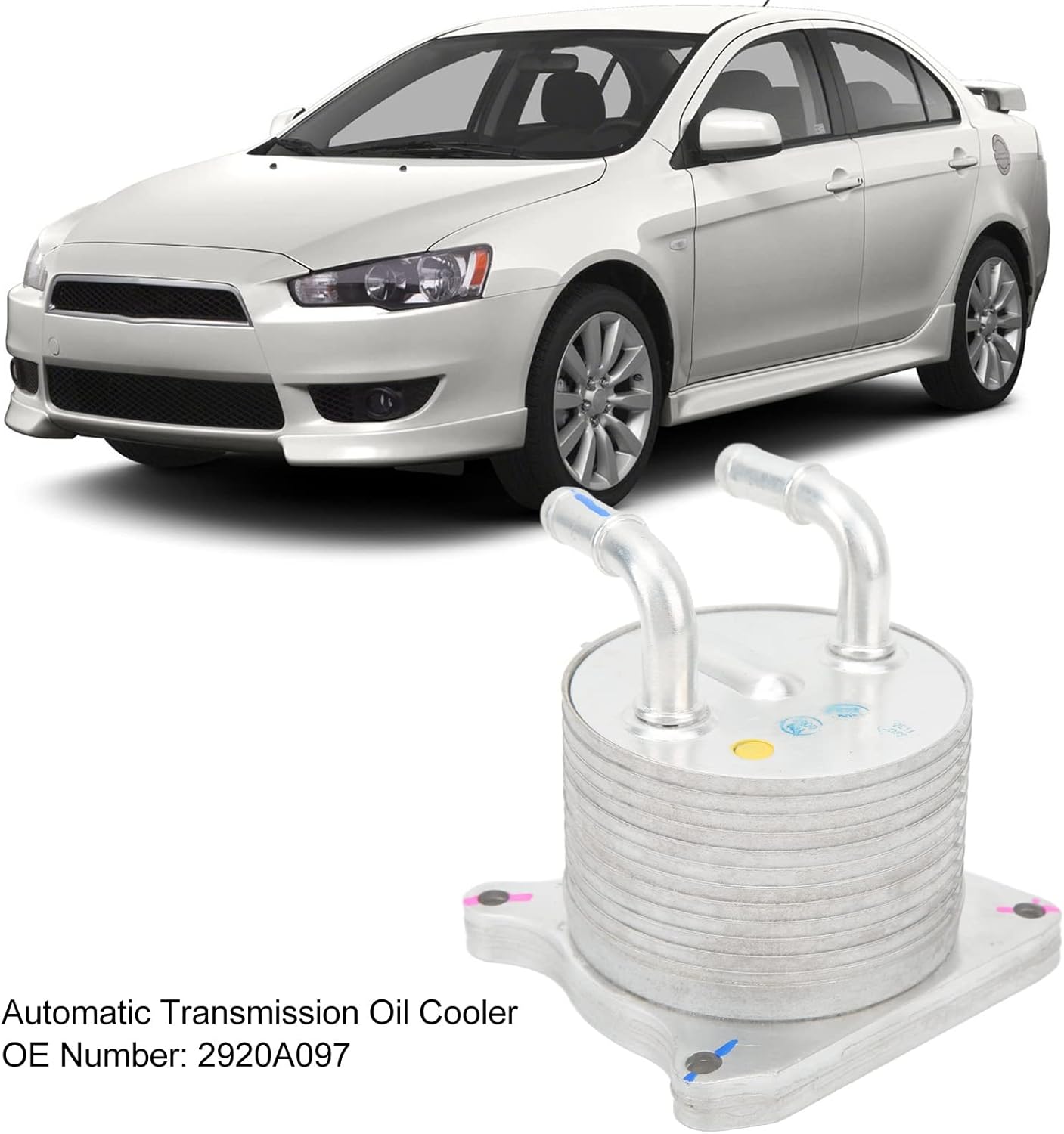 Automatic Transmission Oil Cooler 2920A097 High Performance Engine Gearbox Cooler Direct Replacement for Lancer 2008 to 2017 2.0L