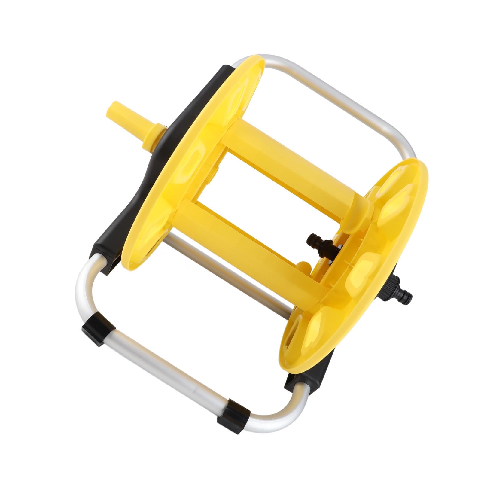 Garden Hose Reel Cart Yellow Water Hose Cart Holds 30m of Water Pipe for Courtyard Lawn
