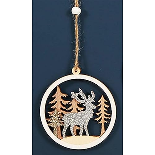 White Christmas Tree Decorations 2023,Large Wooden Christmas Ornaments,Hanging Christms Decor for Indoor PartyHomeMantel disponible en Yaxa Colombia