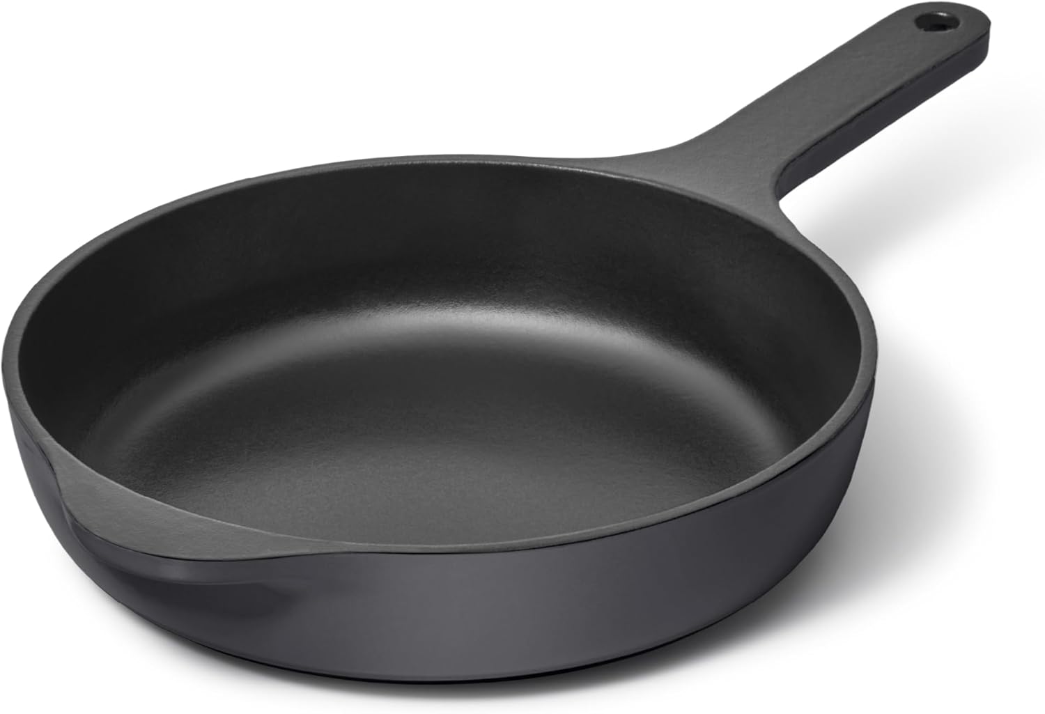 Caraway Cast Iron Skillet – 8” Enameled Cast Iron Pan With 3 Layer Enamel Coating – No Seasoning Required – Compatible With All Stovetops – Free From Forever Chemicals – Charcoal