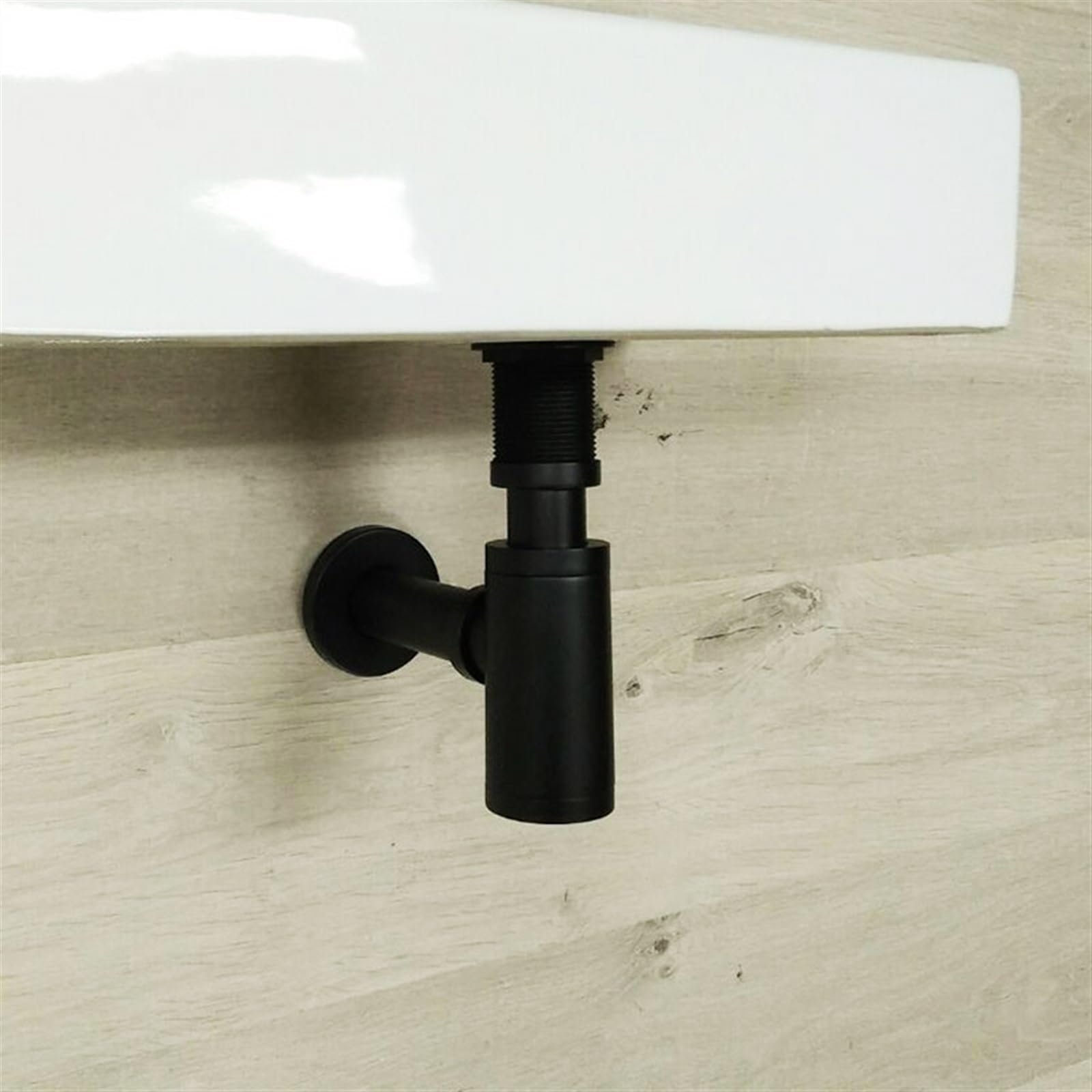 Sifón para Fregadero Conexión de Pared de desagüe de desagüe de Lavabo emergente for baño Trampas en P Tubo de desagüe Latón Negro Oro Rosa Oro Cromo.(Chrome)