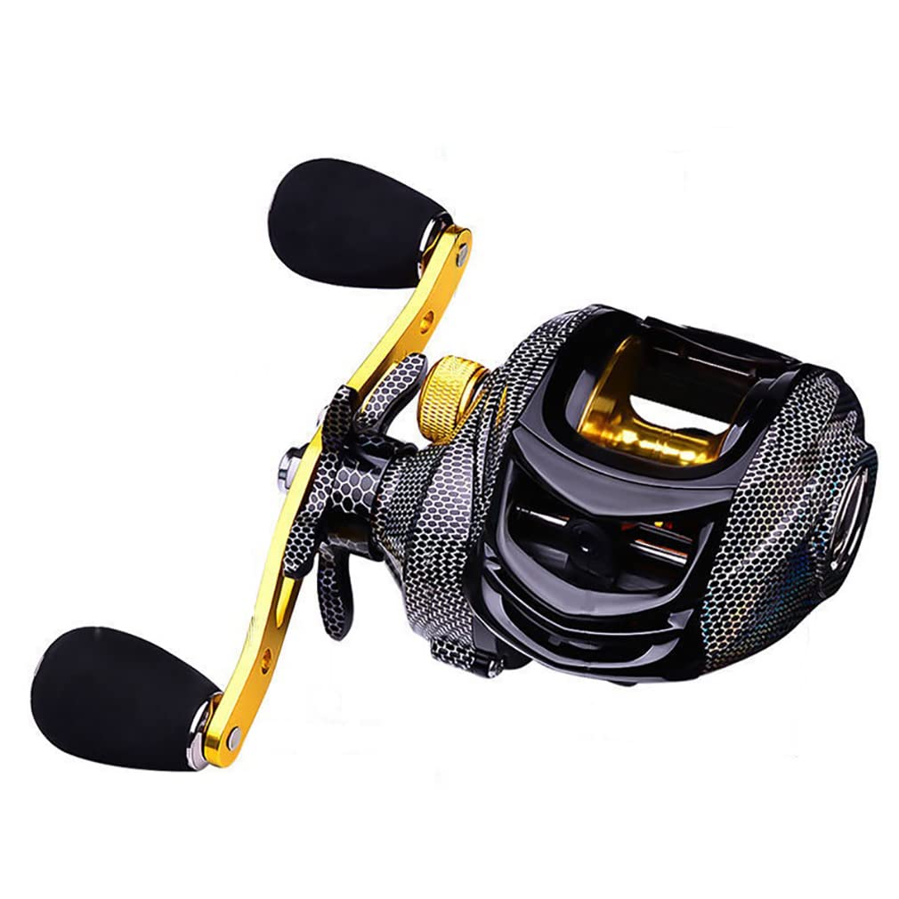 Bunte Baitcasting Angelrolle 7.2:1 Übersetzungs 10 Magnetbremssystem Fischerei-Rollen,für Süßwasser Salzwasser,Alle Rostfreien Stahllager,verträumte Farbe,stark Und Leicht-Cc-deep Wheel||Left
