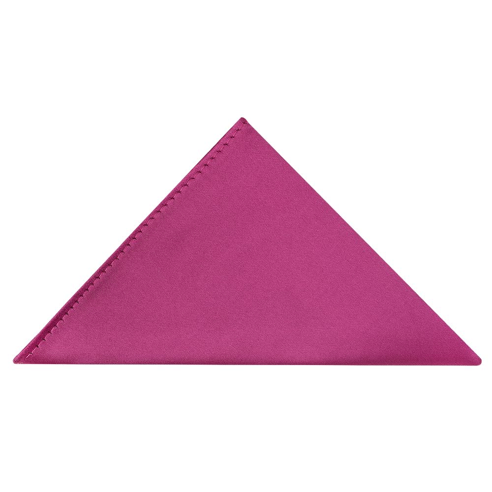 TIES R US Plain Fuchsia Pink Pocket Square