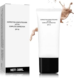 Skin Tone Adjusting CC Cream,Colour Correcting Self Adjusting for Mature Skin Pre-makeup Primer CC Cream Liquid Foundation,Long Lasting Concealer Moisturizing Skin Brightening Skin Tone（Natural）