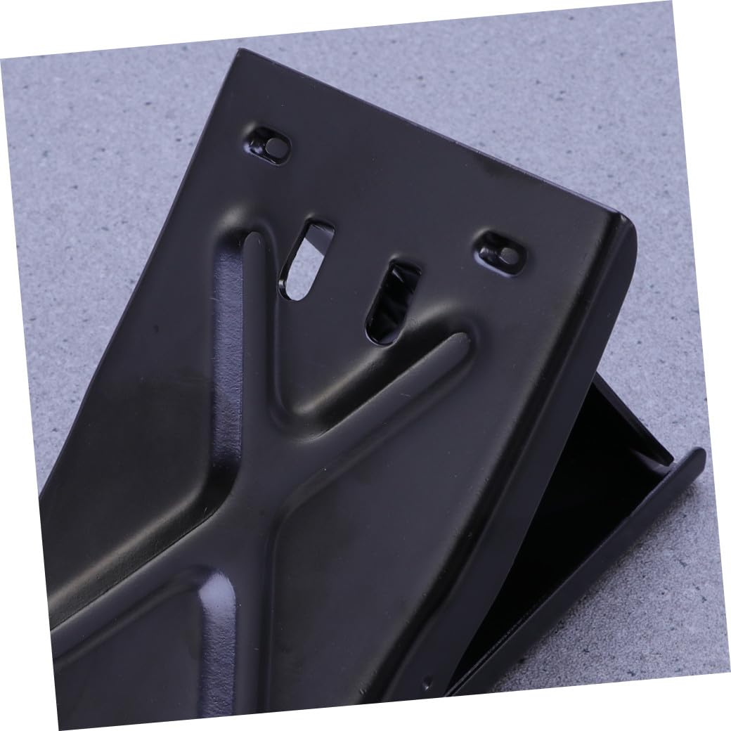 2 Pezzi Cunei Fermaruota Metallo Nero Supporto Triangolare Antiscivolo per Pneumatici Strumento Sicurezza per Auto e Camion Resistente e Durevole