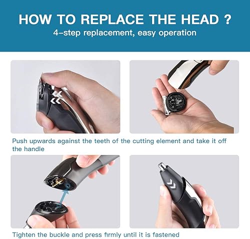 Miniatura 5 de DSP Cortadora de vello facial para hombres cortapelos eléctricos y juegos de aseo para vello púbico kits de recortadora de nariz recargable por USB