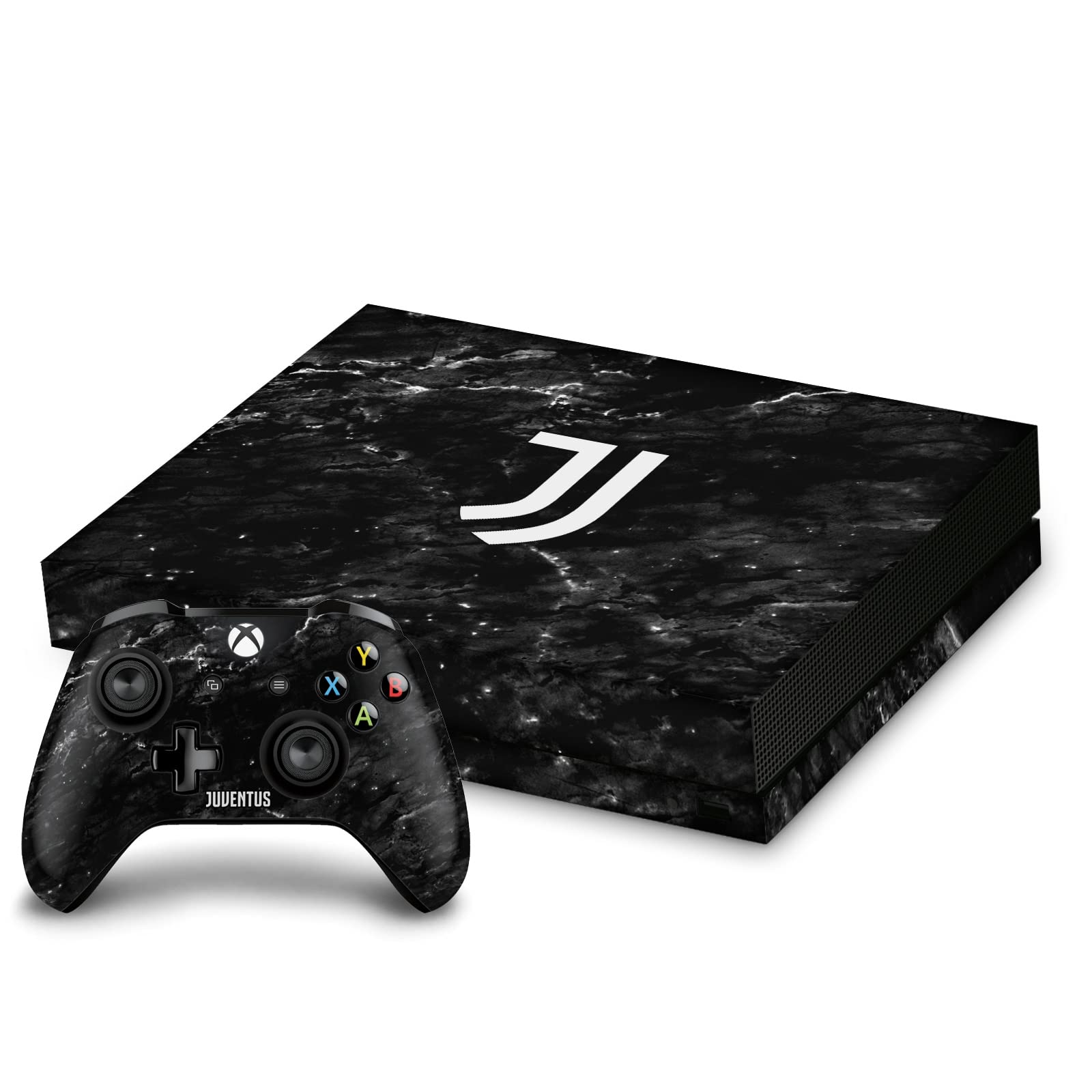 Head Case Designs sous Licence Officielle Juventus Football Club Marbre Noir Art Vinyle Autocollant De Jeu Peau Autocollant Couverture Compatible avec Xbox One X Console and Controller Bundle