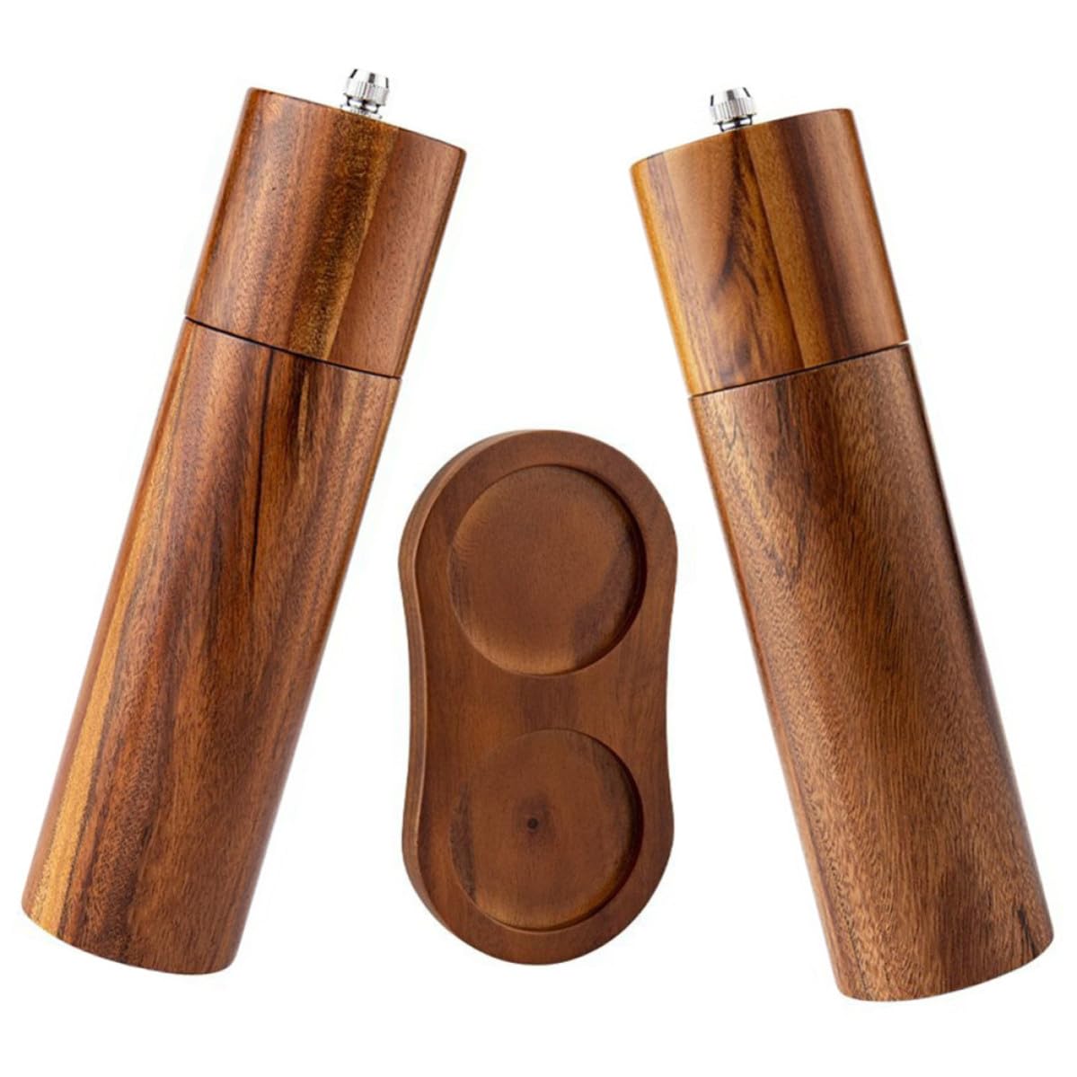 Molinillo con Núcleo Cerámico de Madera de Acacia Cilíndrico de Pimienta