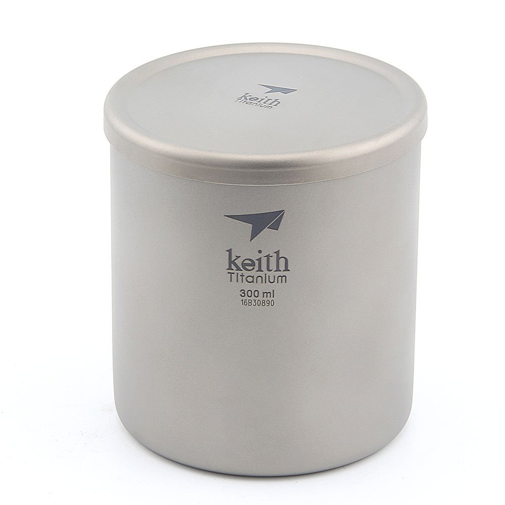 Keith 220ml/600ml Titanium Mug Vacuum Cup Double Walled Ultralight Titanium Mugs Cups Lightweight Portable Camping Hiking