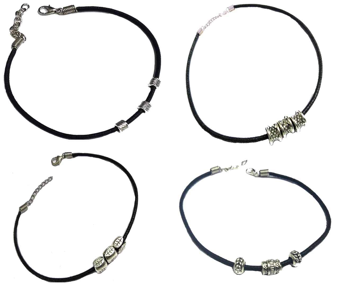 GURJARI JEWELLERS Silver with Beads Oxidised, Religion Anklets for Women, Girls (Black) (B08CFNX3SM) Amazon Price History, Amazon Price Tracker