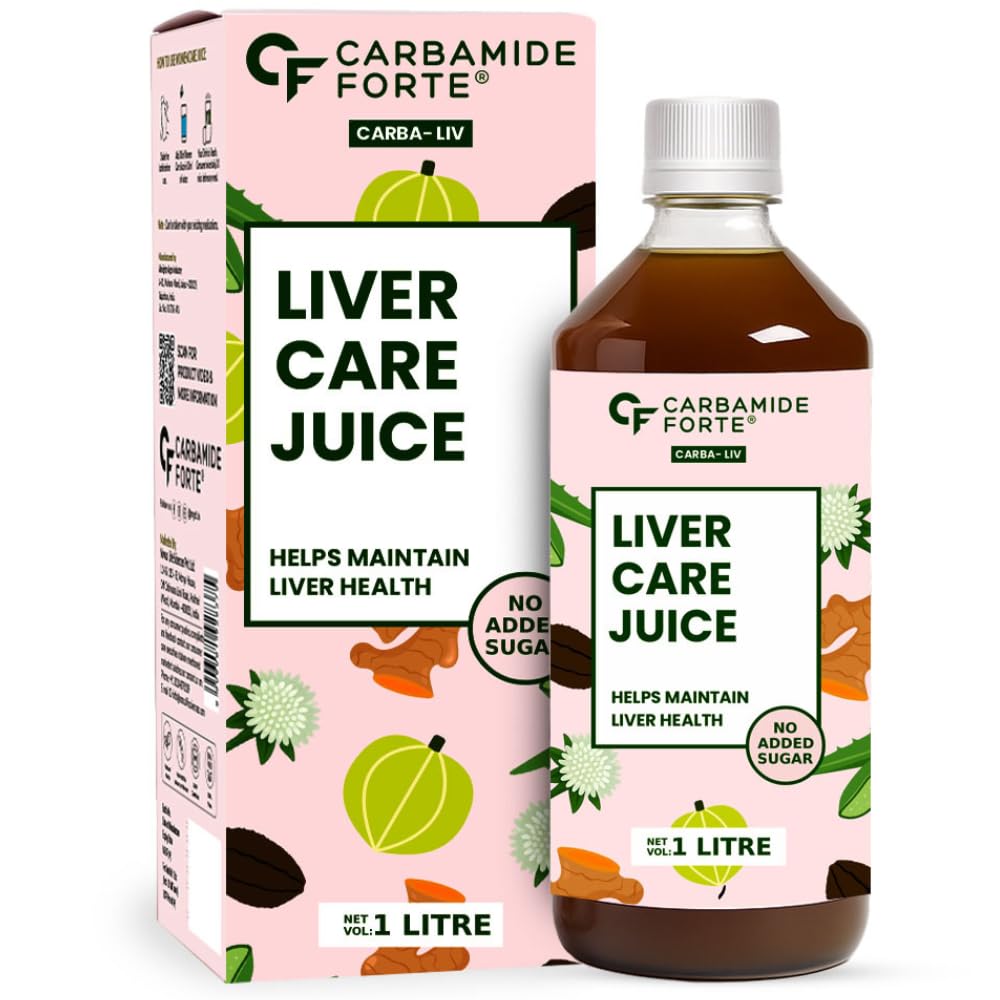 Carbamide Forte Ayurvedic Liver Care Juice | Herbal Liver Detox Supplement | Antioxidant-Rich Formula with 5 Ayurvedic Herbs | Liver Cleanser for Detox & Digestion | No Added Sugar & Artificial Colour | 1L