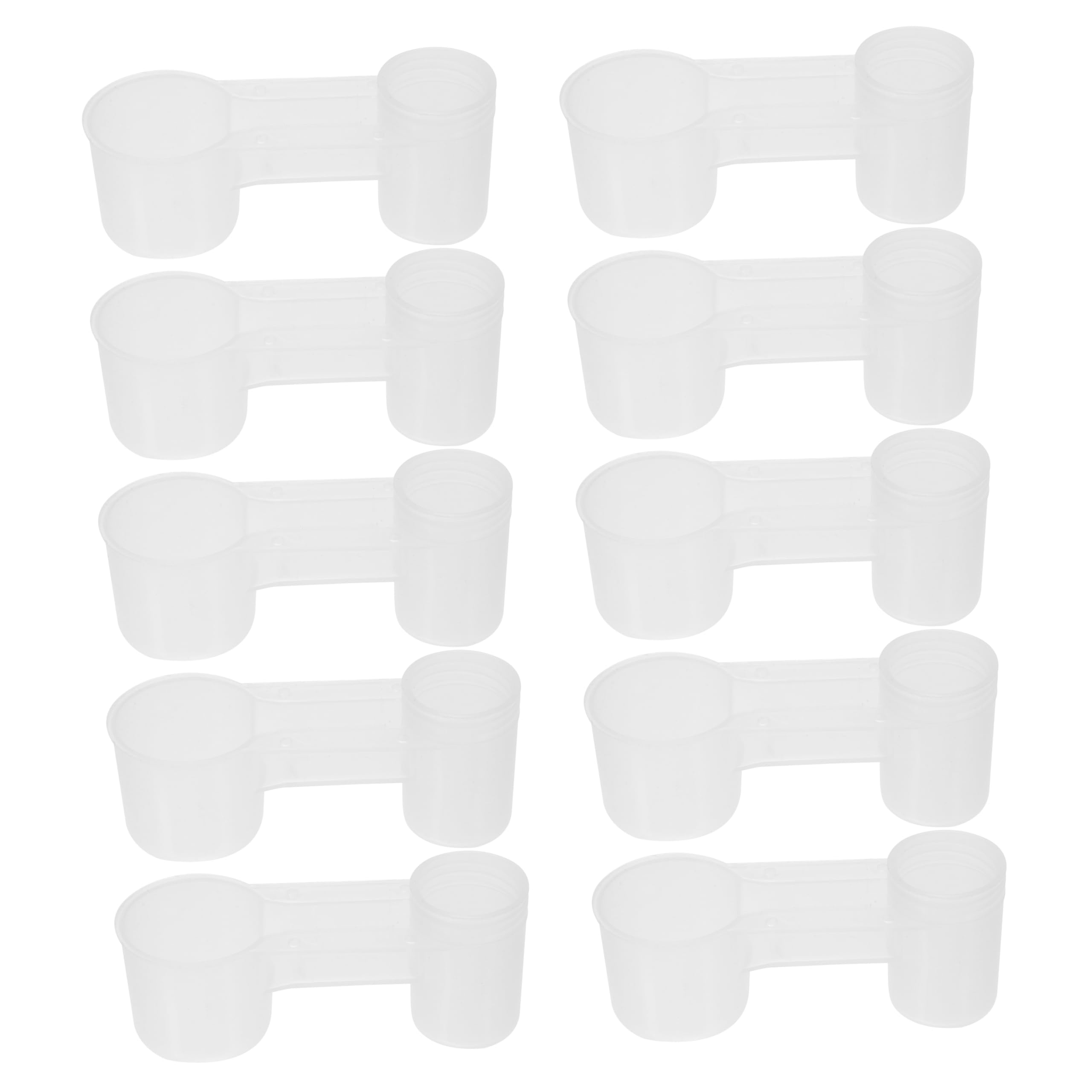 Mikikit Bevitore per Uccelli a Doppia Porta in Plastica per Piccioni e Pappagalli, Abbeveratoio Automatico Pulito e Resistente, Set da 10 Pezzi per Gabbie e Zoo