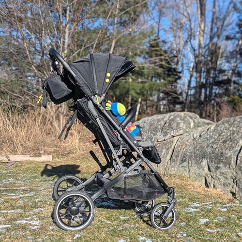 Image of BabyCruiser Double Stroller with Universal Stroller Organizer - Compact, Side-by-Side Design with Essential Accessories for Parents