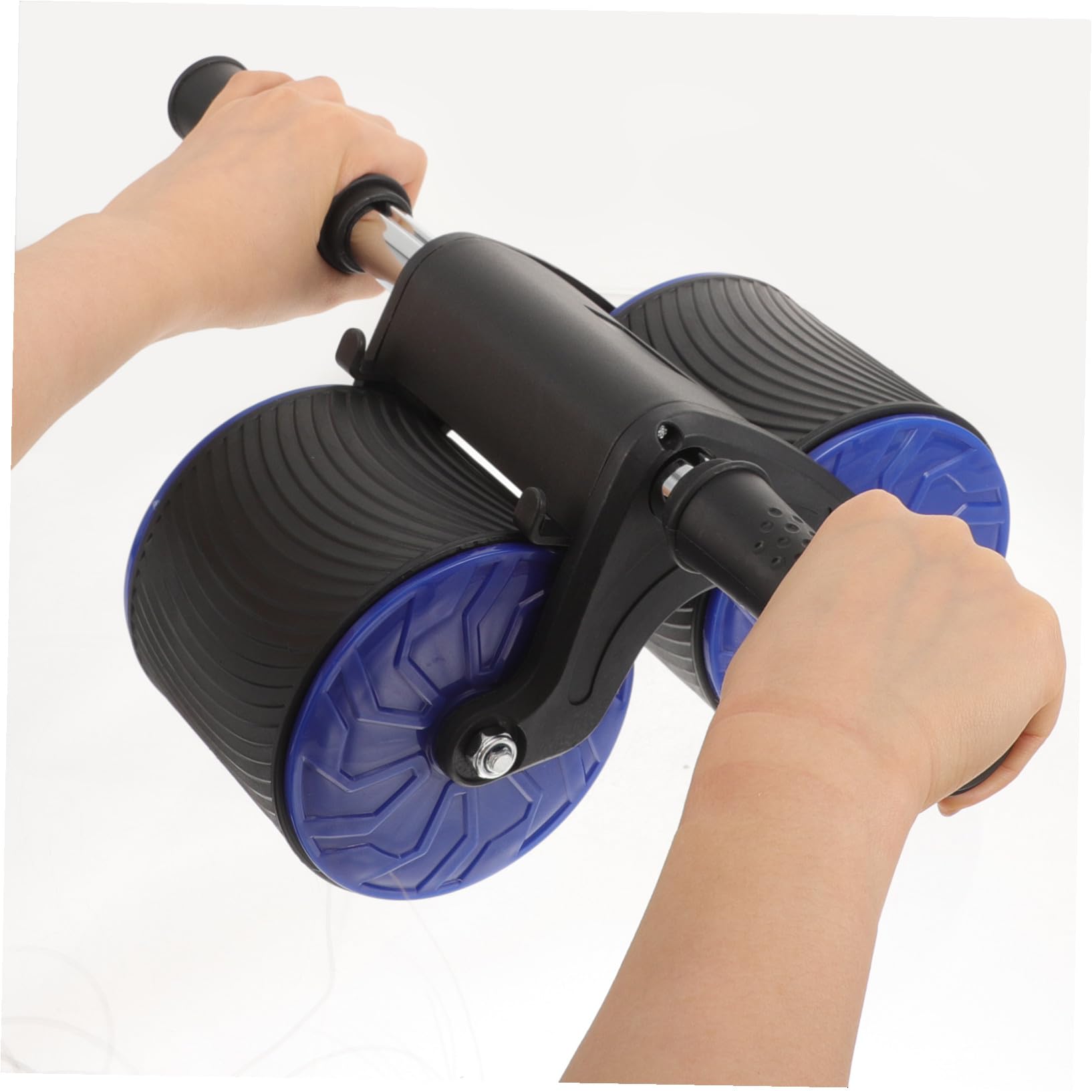 STOBAZA Rodillo Abdominal Doble Rueda con Alfombrilla para Rodillas Equipo Fitness Profesional para Entrenamiento Muscular Casa y Gimnasio Entrenamiento Abdominal Eficaz para