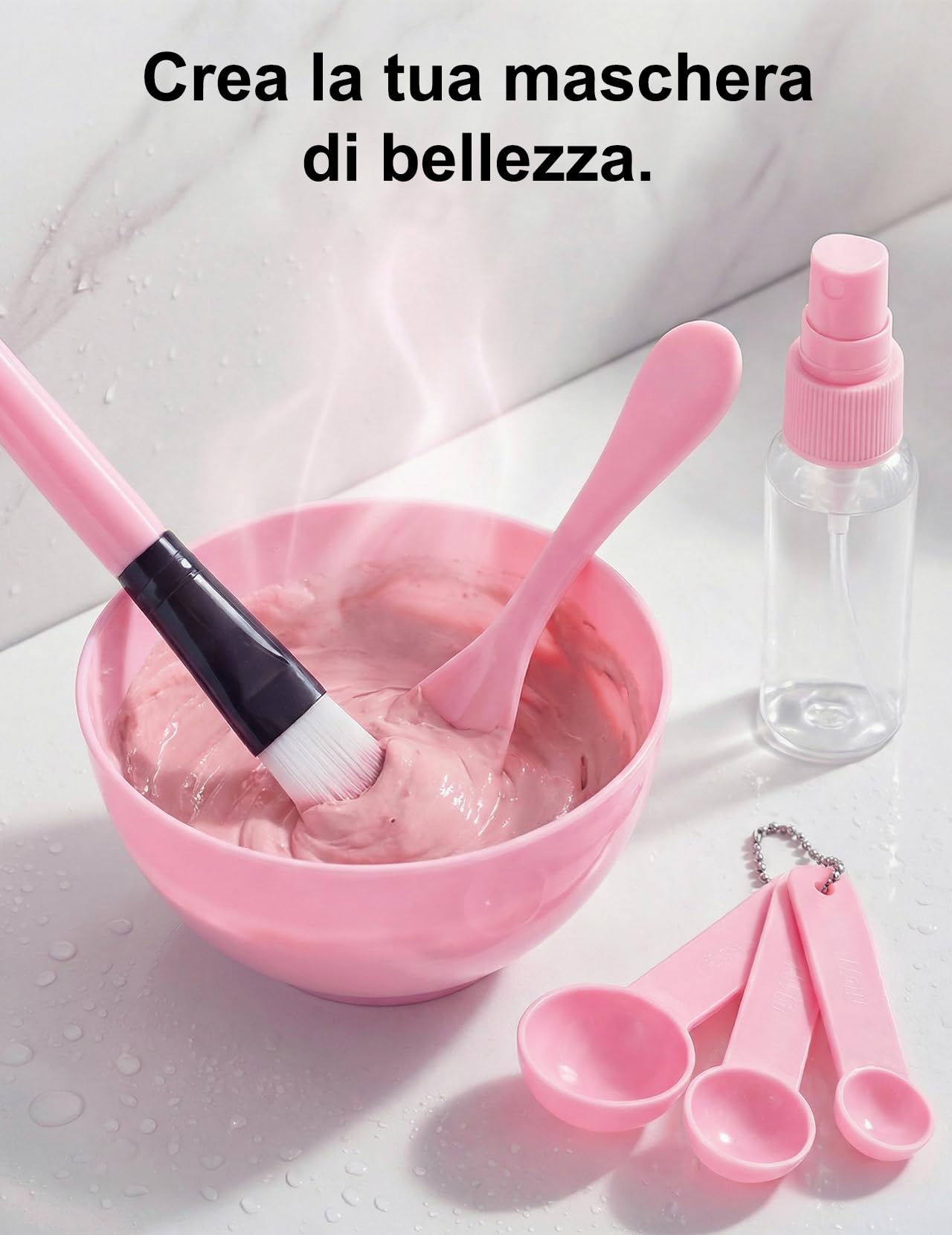Set 72 Pezzi Rosa per 6 Persone
