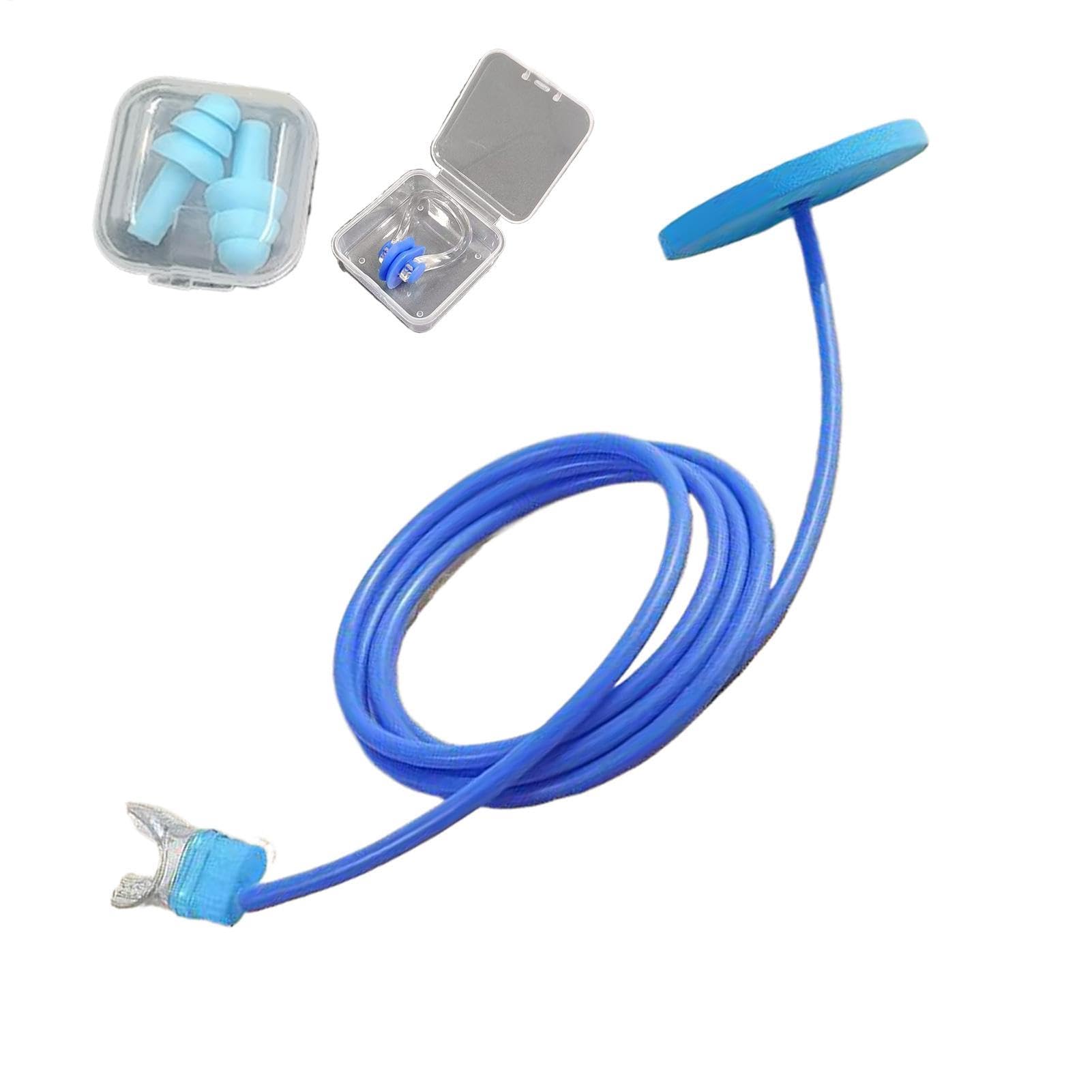 Full Face Dry Snorkel, Breathing Tube Diving Set, Anti Water Ingress Respiratory Swim Gear, Silicone Seal Leak Protection System with Earplugs Nose Clip Kit, Professional Swimming Training Equipment