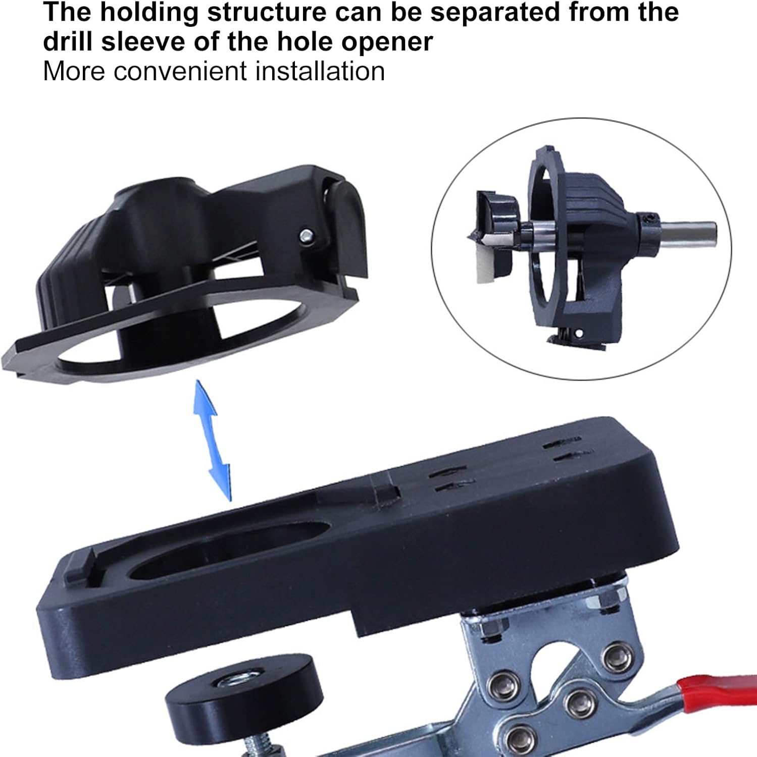 35mm/1.4in Hinge Boring Jig Hole Drilling Kit Hole Drilling Guide Locator Set for Household Woodworking Hinge Opening