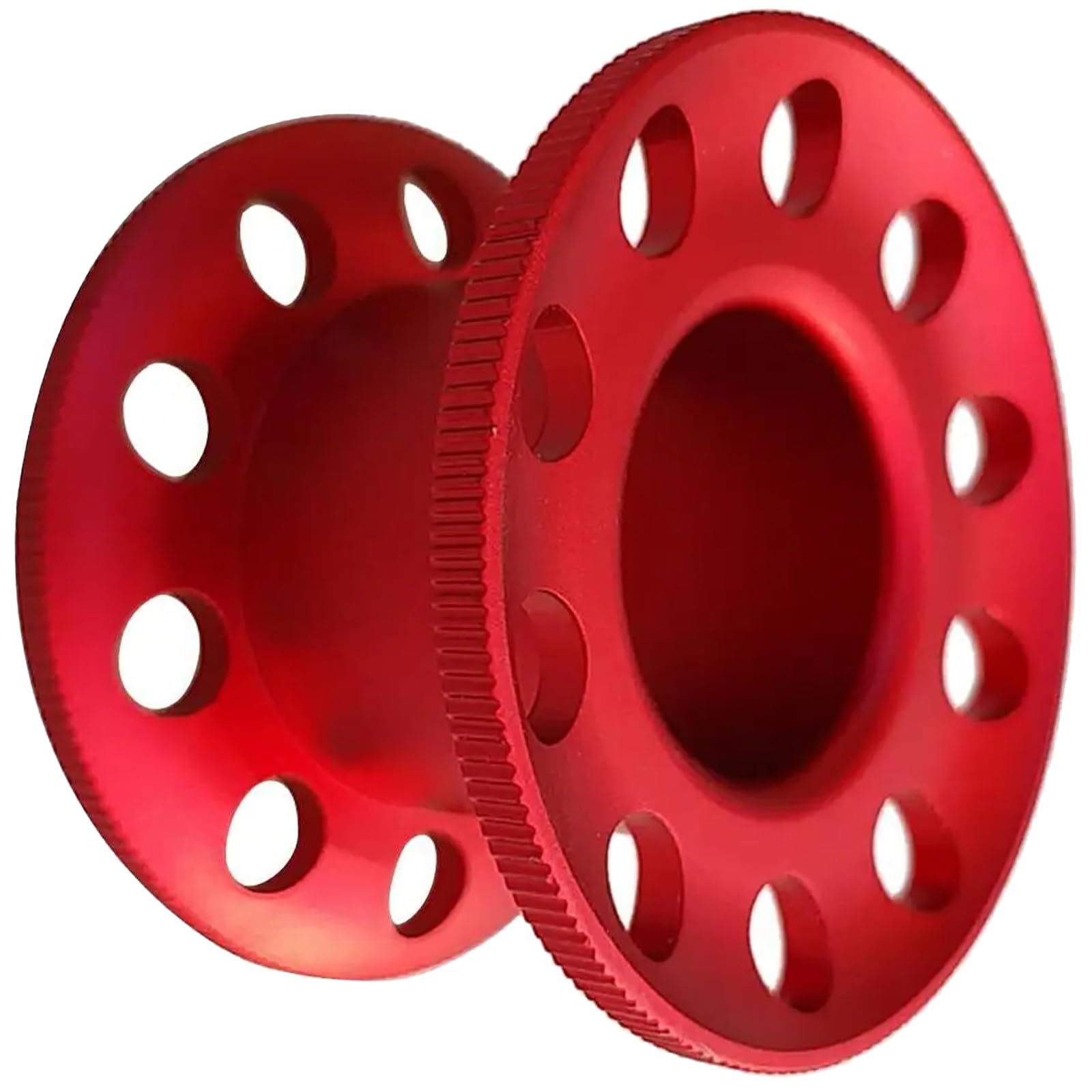 10 Hole Aluminum Alloy Miniature Diving Reel Professional Compacts Dive Snorkeling Spool for Underwater Exploration Diving Line Management Dive Spool