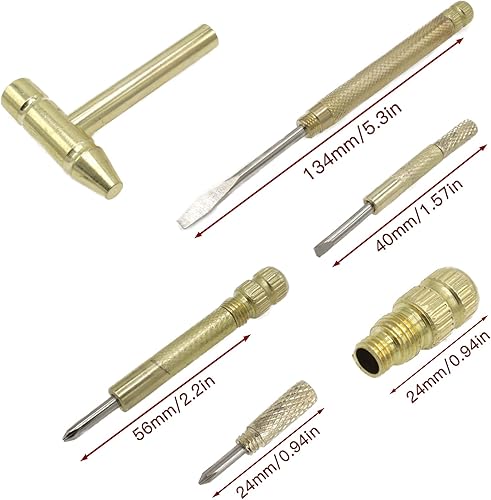 Miniatura 4 de Mini martillo de metal multifuncional 6 en 1, pequeño martillo de anidación y destornillador, mini martillo de acero portátil ideal para reparar