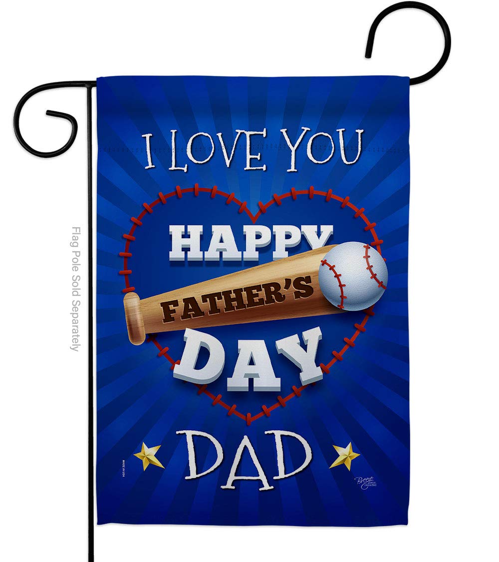 Breeze Decor I Love You Dad Garden Flag Family Father's Day Daddy Papa Grandpa Best Parent Sibling Relatives Grandparent H...