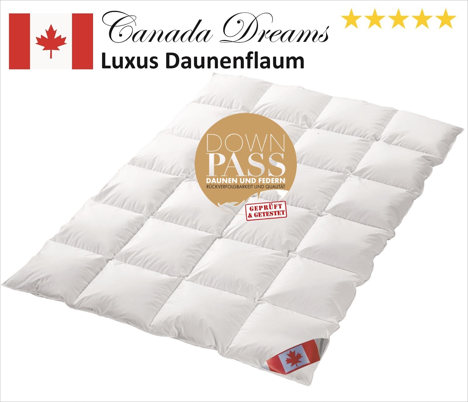 Schäfer Canada Dreams extra warmes Winterbett Daunendecke Wärmegrad 5 Daunenflaum ☆☆☆☆☆ (135x200 cm)