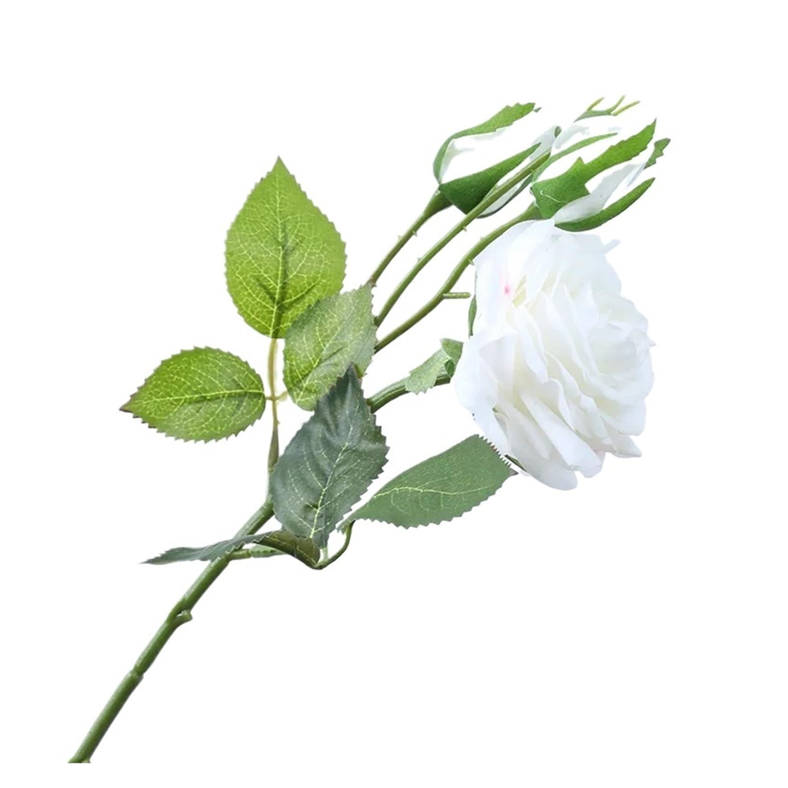 Casetlong 5Pcs Artificial Flowers Home Decoration Wedding Bouquet(Milk white)