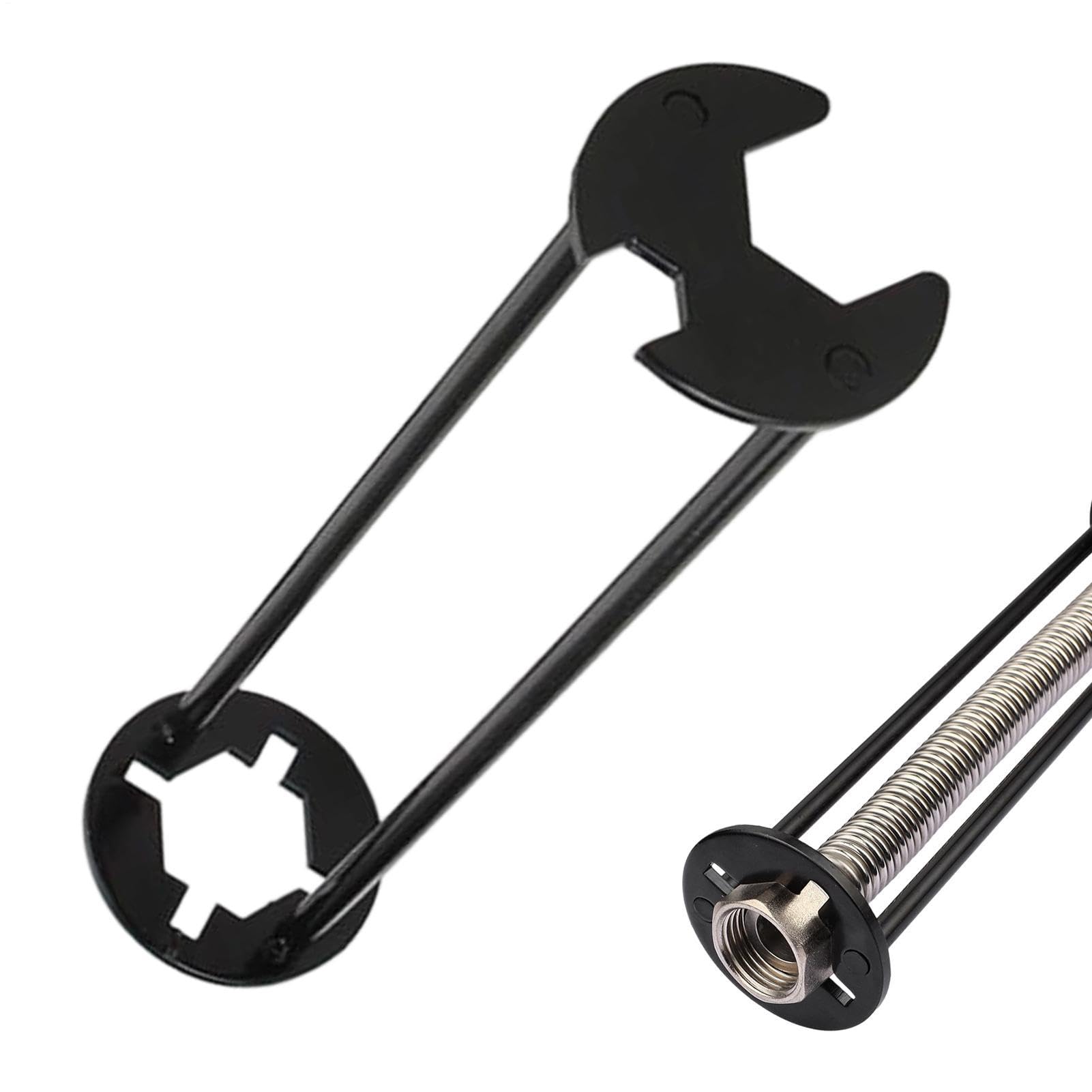 Genérico Llave para fregadero - Herramienta Reparación Llave Fontanero Metálica | Lavabo En Espacios Reducidos,Para Grifo De Cocina, Tubería, Baño, Hogar, Inodoro, Bañera, Lavabo, Ducha