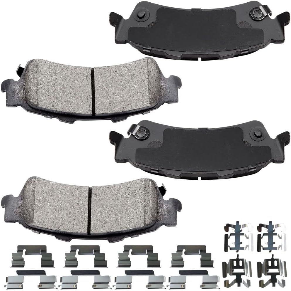 D792 Rear Disc Brake Pads Compatible with 1999-2006 GMC Sierra 1500, 1999-2006 Chevy Silverado 1500, 2000-2001 GMC Yukon, 2002-2003 Cadillac Escalade, 2006-2011 Cadillac DTS, 03-05 GMC Safari