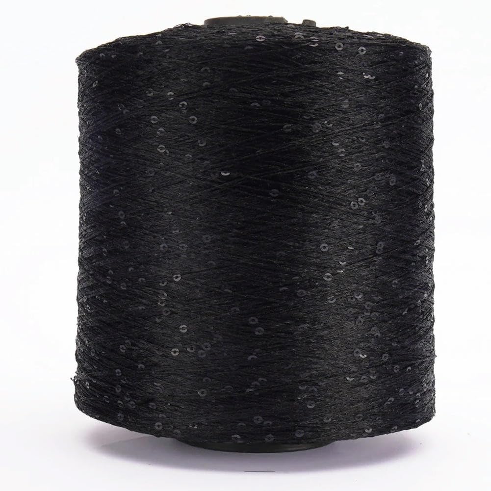 OPica 500G Glitter Fancy Yarn with Sequins - Polyester/Nylon Blended Yarn - 1mm Diameter - Crochet Yarn with Sequins - Perfect for Knitting, Crocheting, and Craft Projects
