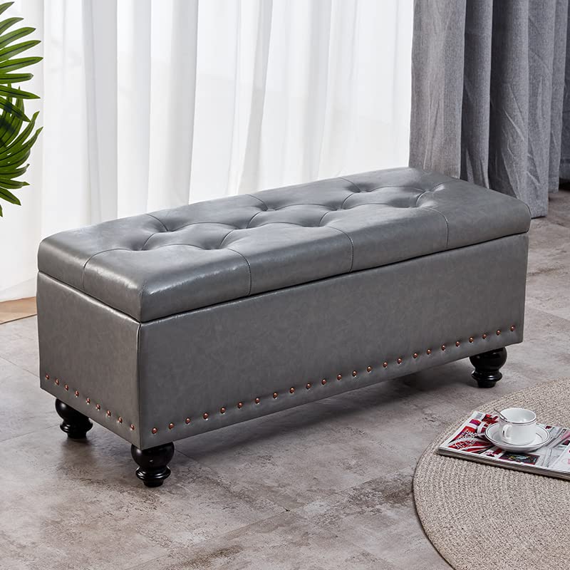 Arcones y Baules Dormitorio Piel en Blanco Marca ISHEGREV