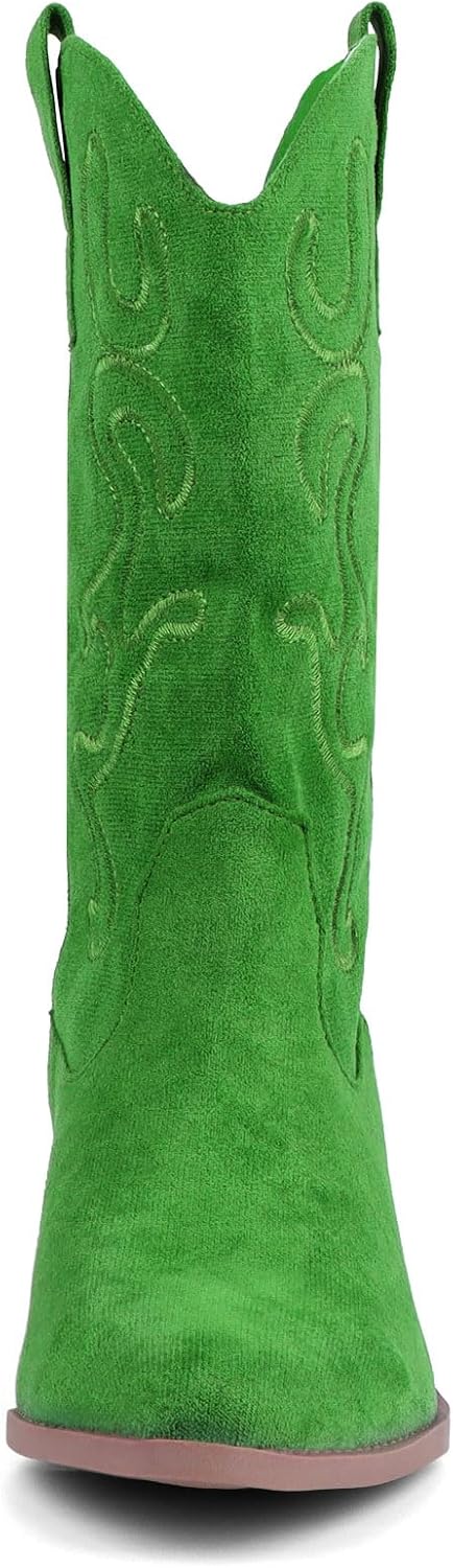 Bandkos Cowboy Boots for Women Cowgirl Mid Calf Western Embroidered... - Picture 66 of 70