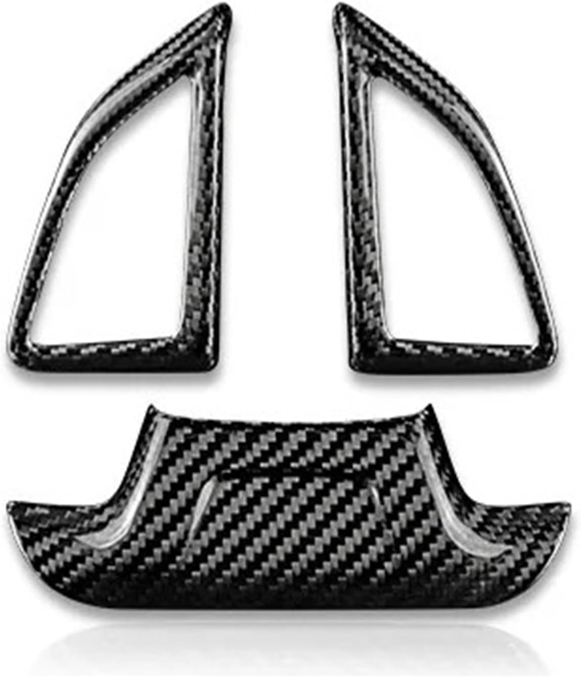 Fit For C-h-e-v-r-o-l-e-t Camaro 2016 2017 2018 2019 2020 2021 Interior Trim Car Steering Wheel Button Sticker Real Hard Carbon Fiber(Black)
