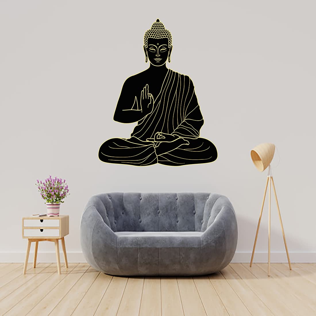 DIGI2CARTBUDDHA, YOGO, SLIENCE STICKER 50CM X 70CM