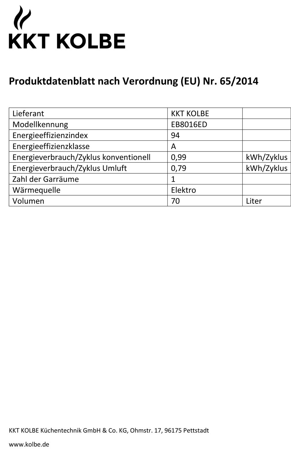 2. Wahl Einbaubackofen 60 Cm 70L Grill Umluft Heißluft Pizzafunktion