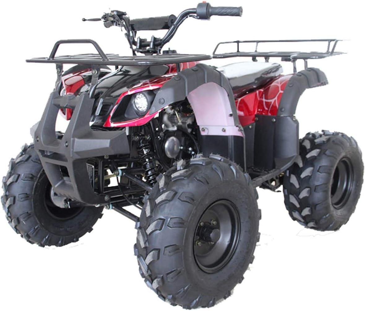X-PRO ATV for Sale 125cc ATV Quad Youth 4 Wheeler ATVs Big Kids Adults ATV Four Wheelers with Big Shining LED Headlight and Remote Control(Spider Black)