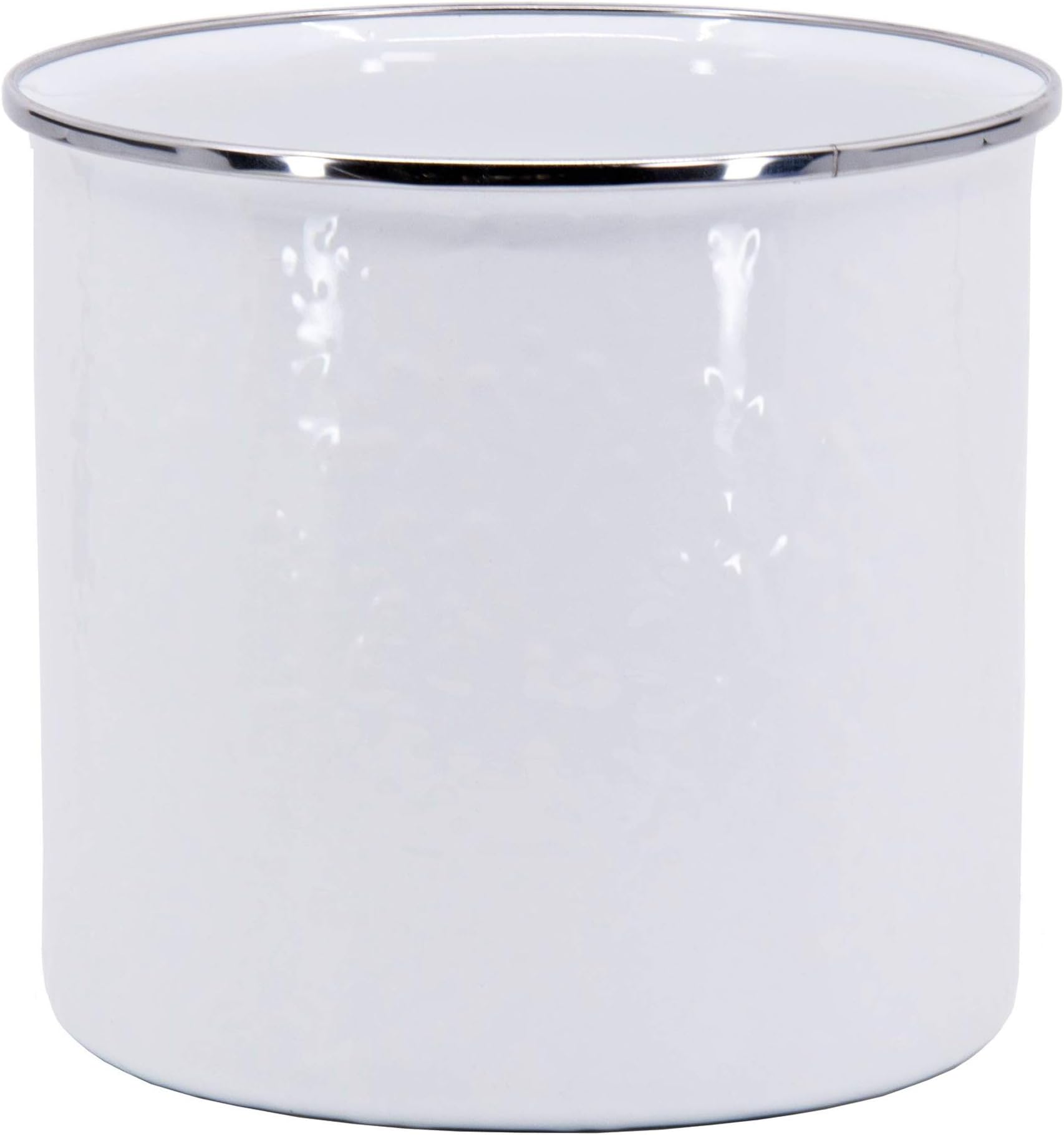 Golden RabbitEnamelware - White on White Texture Pattern - Utensil Holder
