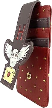 Harry Potter Card Holder Owl Hedwig Wallet Slim Maroon