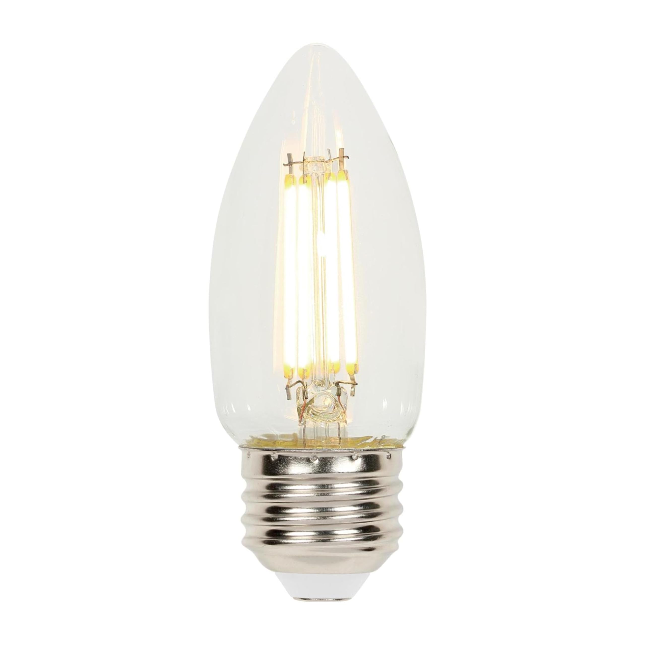 Westinghouse Lighting 5316900 4 5 Watt 60 Watt Equivalent B11 Dimmable Clear Filament LED Light Bulb Medium Base