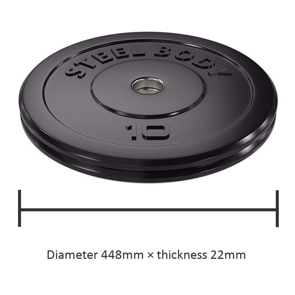 Discos de Pesas Barra de 2 Pulgadas Olímpico Grip Plate, Olímpico Grip Plate Juego de Pesos de Barra de Pesas Conjunto Inicio Barra de Goma Negro 10 Libras, 25 Libras, 35 Libras, 45 Libras