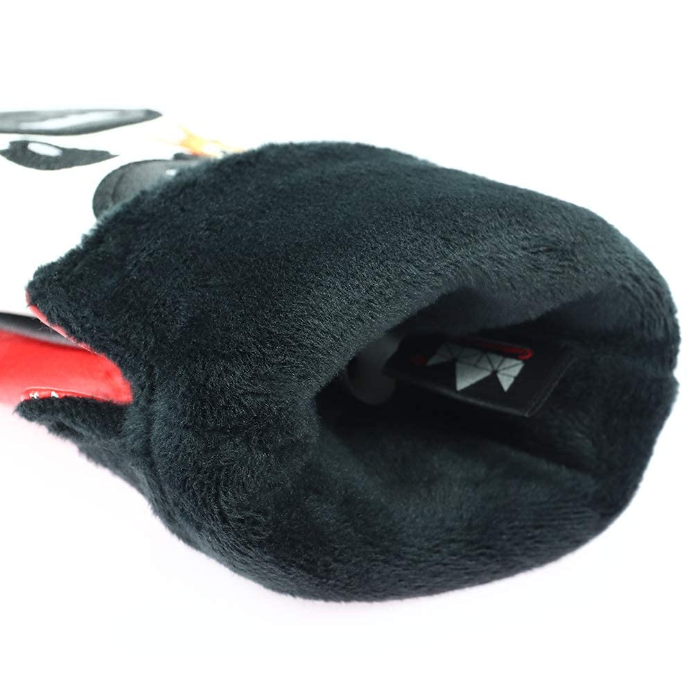Craftsman Golf Driver Headcover Embroidery Bomb, PU Leather Golf Head Covers Driver Fairway Wood Hybrid Blade Putter Headcover
