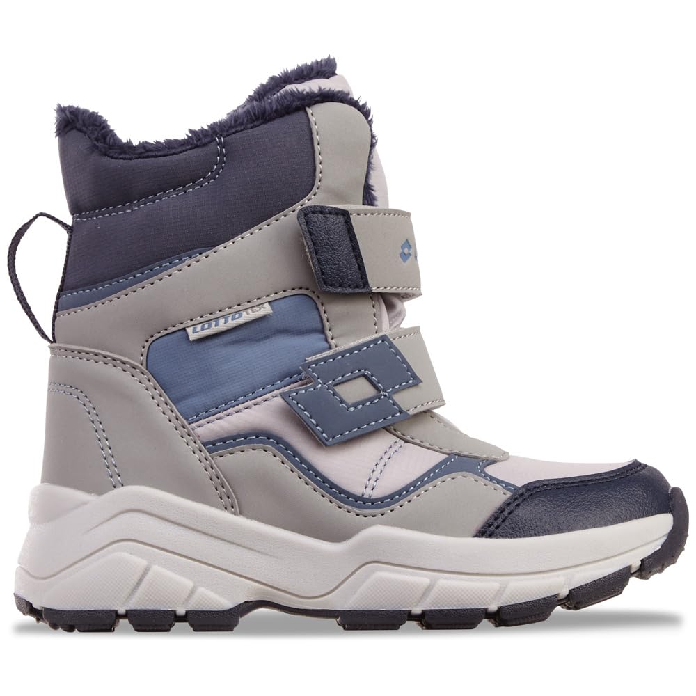 Lotto Unisex Kid's Hoonah Tex K Mid Calf Boot, Grey Midblue, 10.5 UK Child