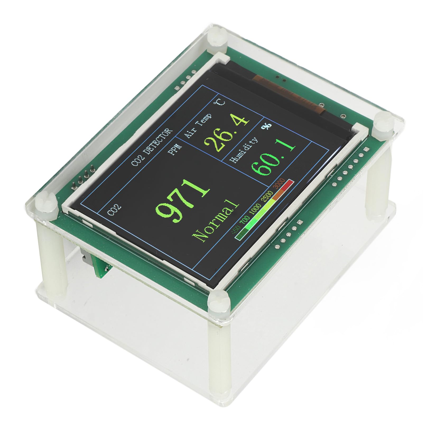 Monitor de Calidad del Aire Detector Preciso de Calidad del Aire Detector Digital de CO2 Monitor de Dióxido de Carbono Probador Analizador de Aire para el Hogar y la Oficina